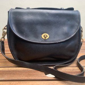 Vintage Coach Large Black Plaza Bag 9865